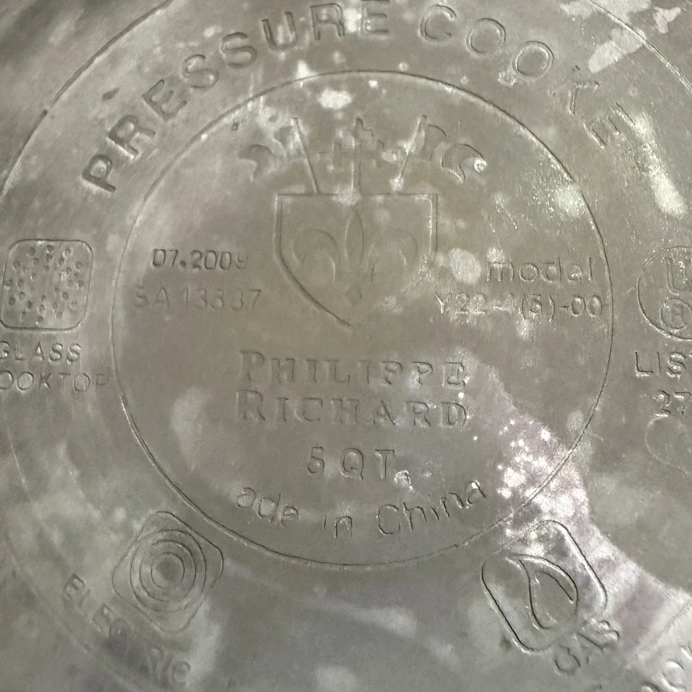 Philippe Richard 5 Quart Pressure Cooker Lid Manual Aluminum‎ Gas Electric